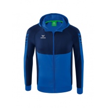 Erima Training Jacket Six Wings with Hood (Cotton Blend, Soft and Comfortable) Royal Blue/Navy Blue Boys